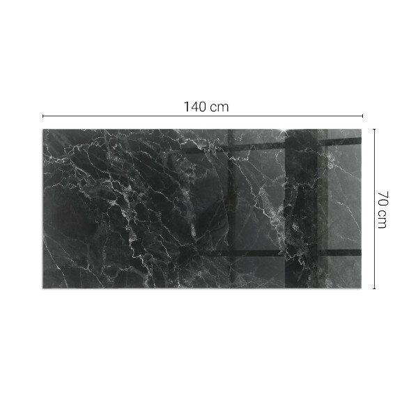 Rectangulaire plaque protection sol devant cheminée en verre Motif marbre élégant