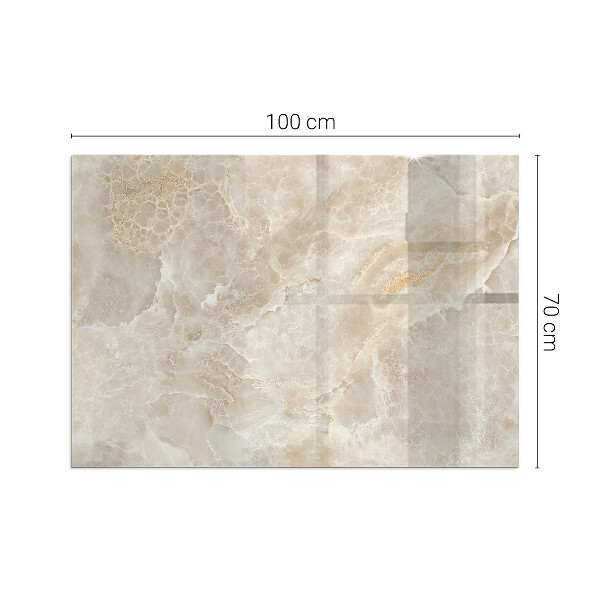 Rectangulaire plaque verre pour poêle Motif de pierre naturelle