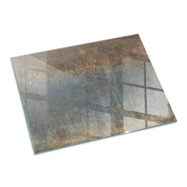 Rectangulaire plaque de sol en verre pour poêle Motif de texture abstrait
