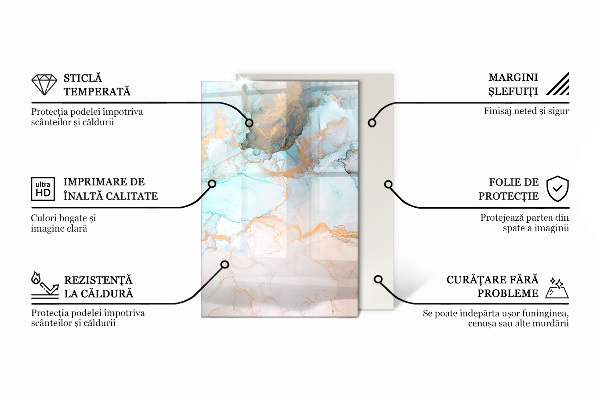 Rectangulaire plaque de sol en verre pour poêle texture du béton brut