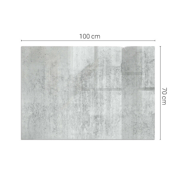 Rectangulaire plaque protection sol devant cheminée en verre texture du béton brut