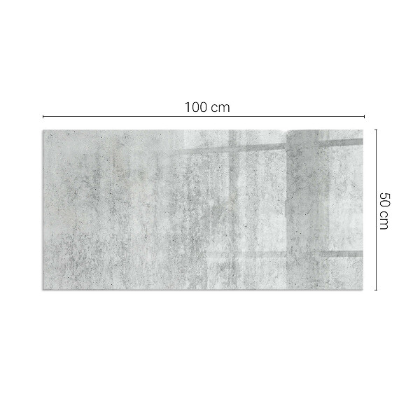 Rectangulaire plaque protection sol devant cheminée en verre texture du béton brut