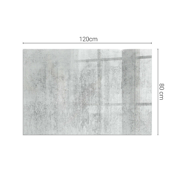 Rectangulaire plaque protection sol devant cheminée en verre texture du béton brut