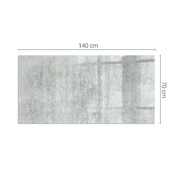 Rectangulaire plaque protection sol devant cheminée en verre texture du béton brut