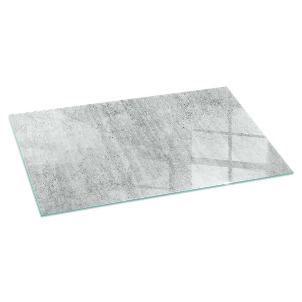 Rectangulaire plaque protection sol devant cheminée en verre texture du béton brut