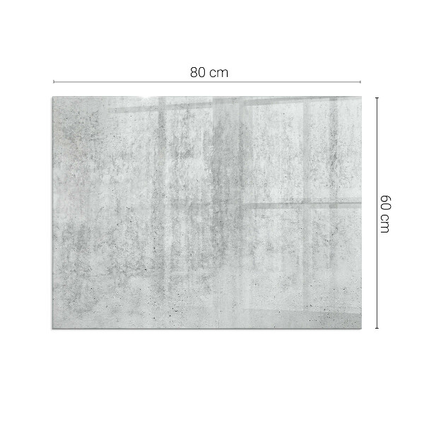 Rectangulaire plaque protection sol devant cheminée en verre texture du béton brut