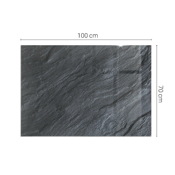 Rectangulaire plaque protection sol devant cheminée en verre texture de surface de la pierre