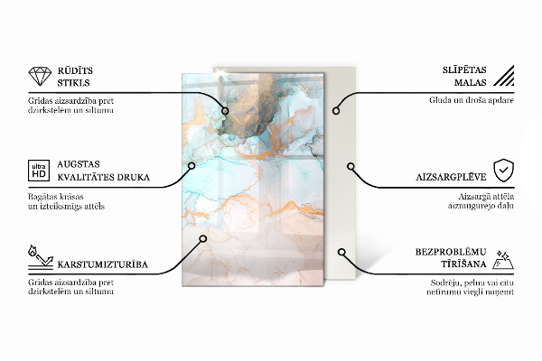 Rectangulaire plaque de sol en verre pour poêle Motif géométrique 3D