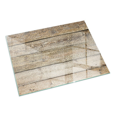 Rectangulaire plaque verre pour poêle planches en bois naturel