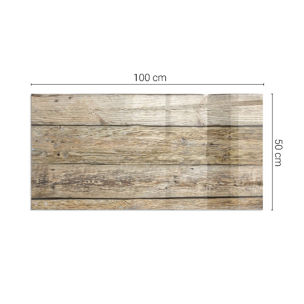 Rectangulaire plaque verre pour poêle planches en bois naturel