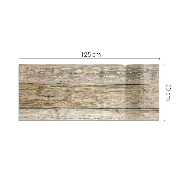Rectangulaire plaque verre pour poêle planches en bois naturel