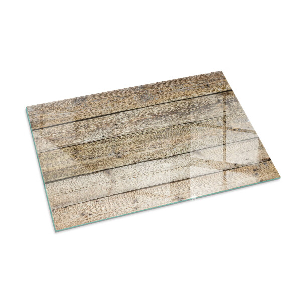 Rectangulaire plaque verre pour poêle planches en bois naturel