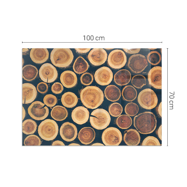 Rectangulaire plaque verre pour poêle Boîte en bois découpé