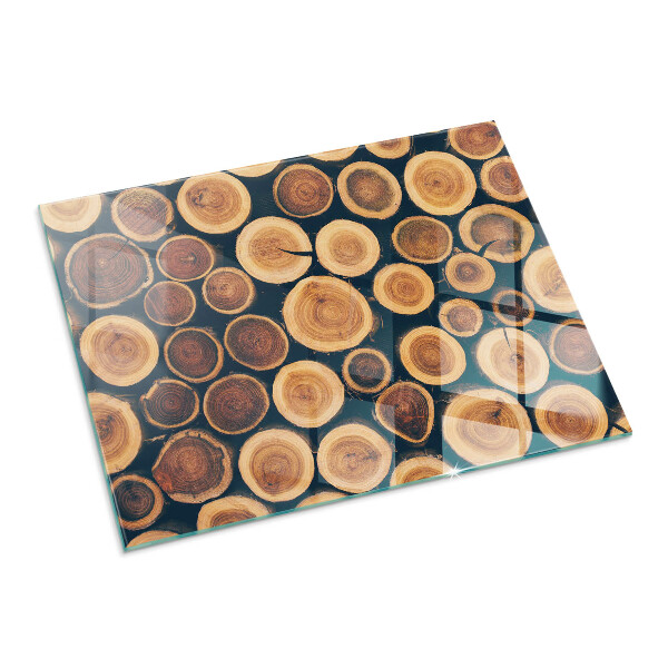 Rectangulaire plaque verre pour poêle Boîte en bois découpé