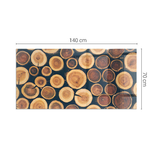 Rectangulaire plaque verre pour poêle Boîte en bois découpé