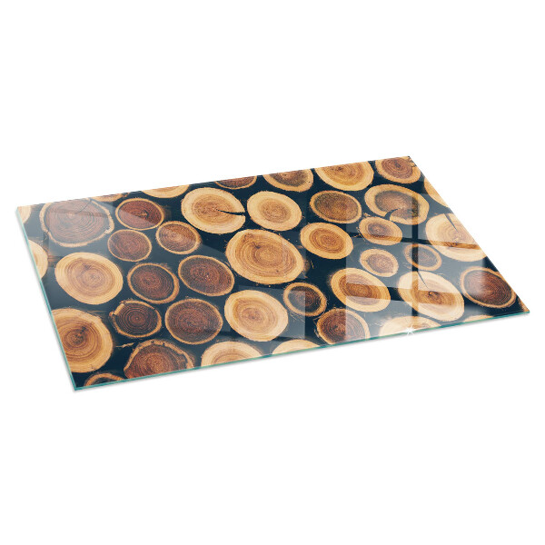 Rectangulaire plaque verre pour poêle Boîte en bois découpé