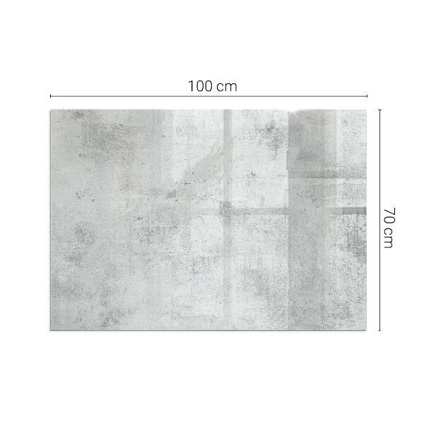 Rectangulaire plaque verre pour poêle texture du béton brut