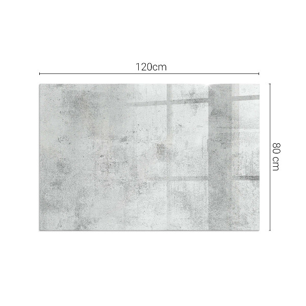 Rectangulaire plaque verre pour poêle texture du béton brut