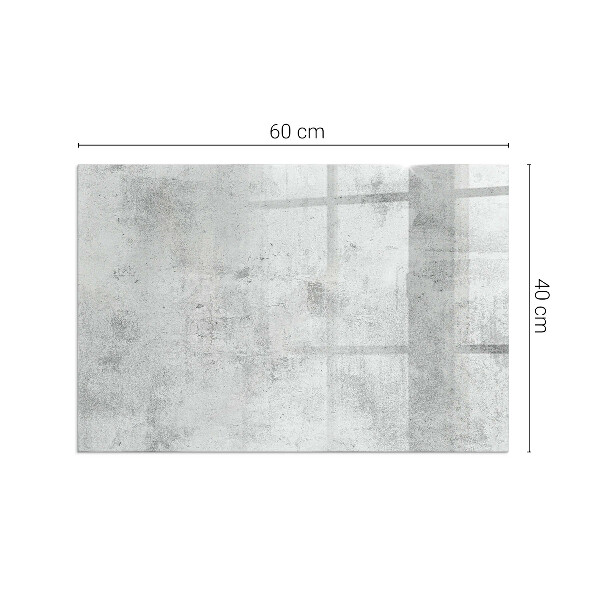 Rectangulaire plaque verre pour poêle texture du béton brut