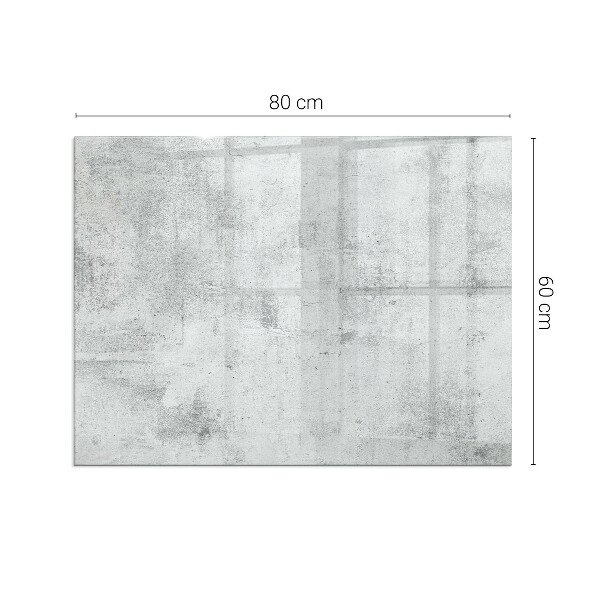 Rectangulaire plaque verre pour poêle texture du béton brut