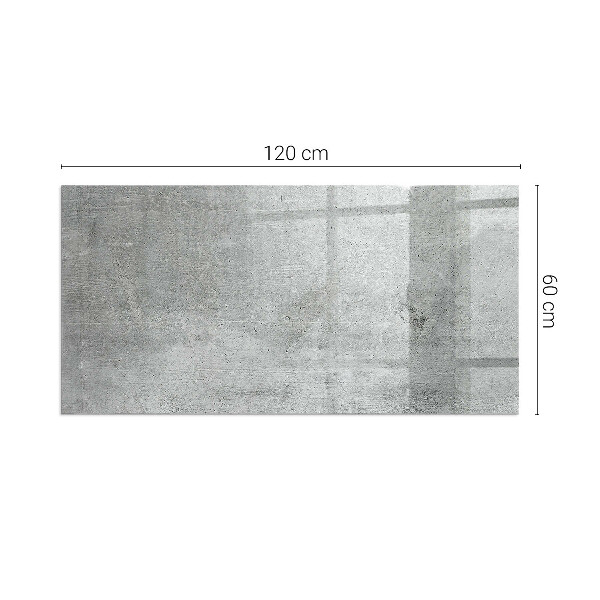 Rectangulaire plaque de sol en verre pour poêle texture du béton brut