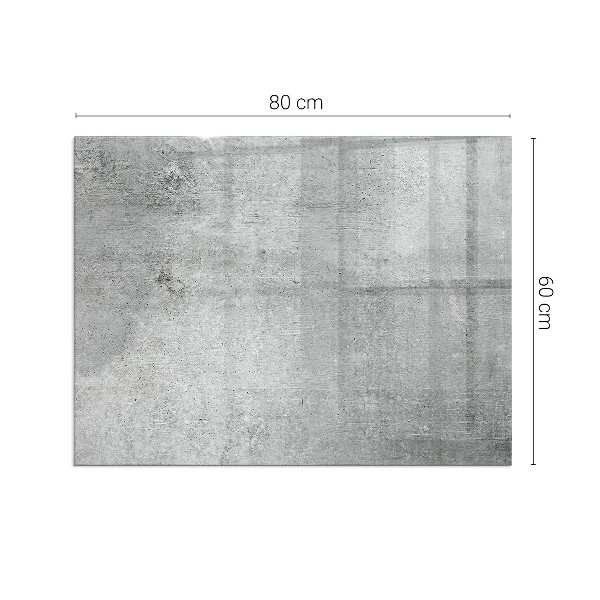 Rectangulaire plaque de sol en verre pour poêle texture du béton brut