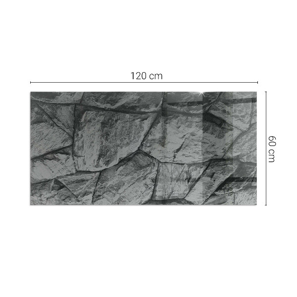 Rectangulaire plaque de sol en verre pour poêle Motif de pierre naturelle