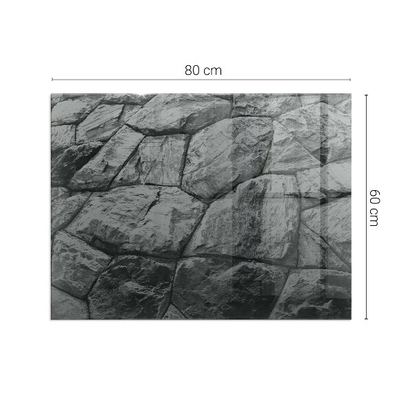 Rectangulaire plaque de sol en verre pour poêle Motif de pierre naturelle