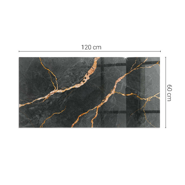 Rectangulaire plaque protection sol devant cheminée en verre Marbre élégant veiné