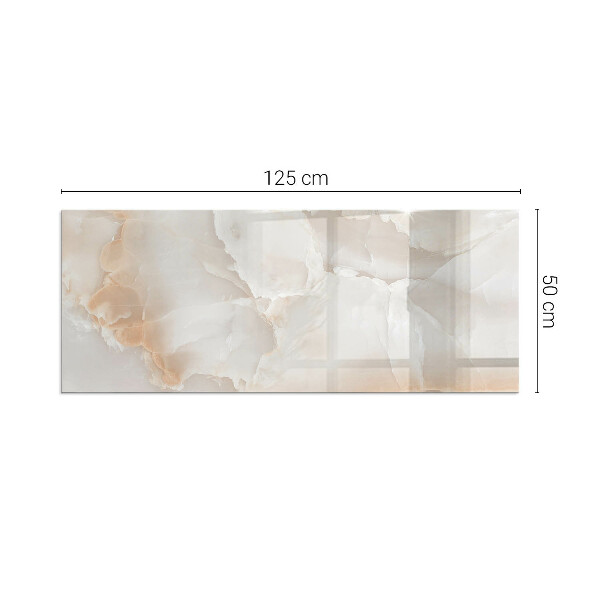 Rectangulaire plaque verre pour poêle Motif de pierre naturelle