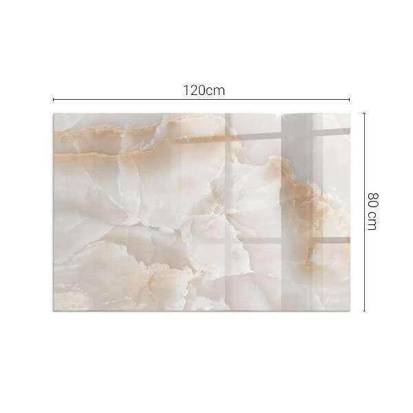 Rectangulaire plaque verre pour poêle Motif de pierre naturelle