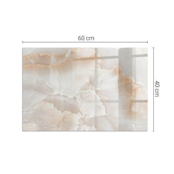 Rectangulaire plaque verre pour poêle Motif de pierre naturelle