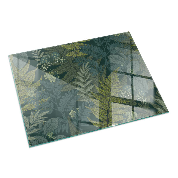 Rectangulaire plaque verre pour poêle Motifs végétaux avec des papillons