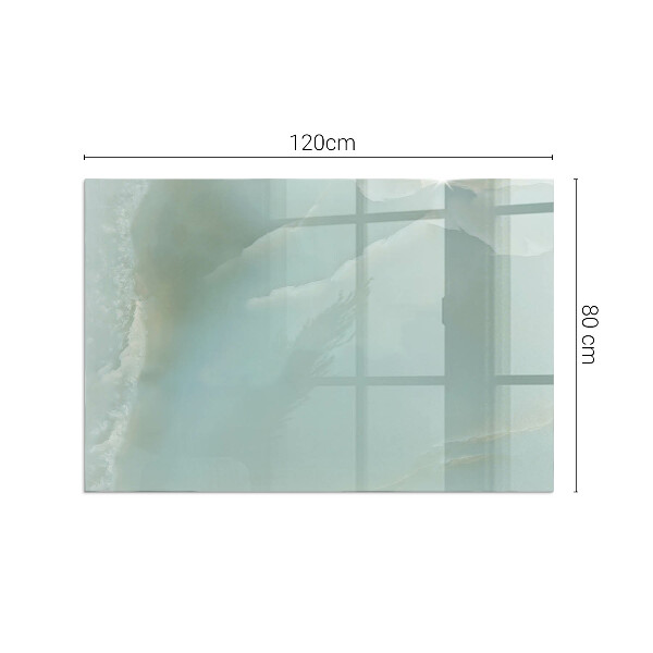 Rectangulaire plaque protection sol devant cheminée en verre Motif marbré délicat