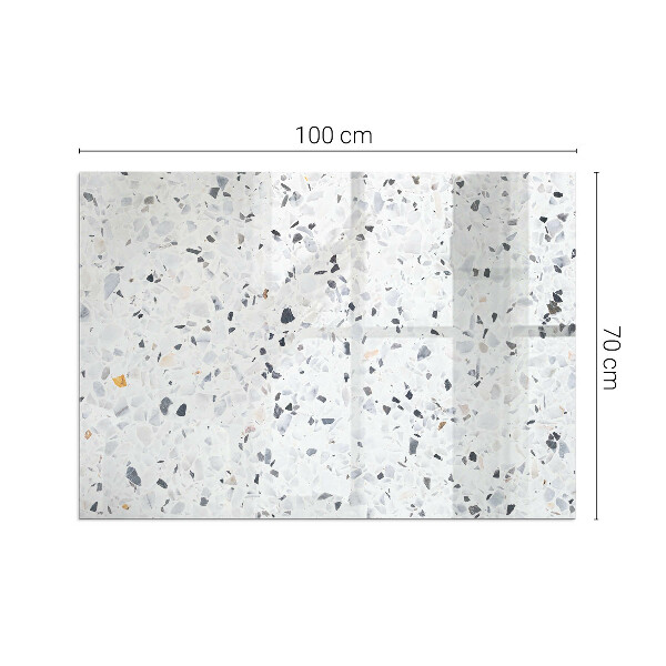 Rectangulaire plaque protection sol devant cheminée en verre Motif de pierre avec particules