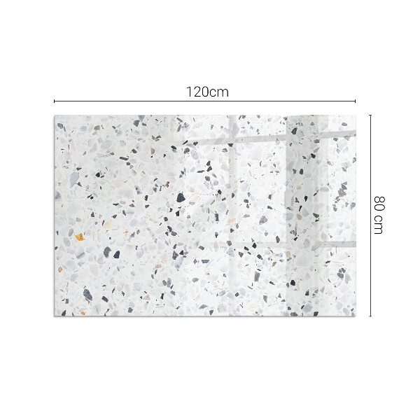 Rectangulaire plaque protection sol devant cheminée en verre Motif de pierre avec particules