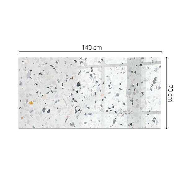 Rectangulaire plaque protection sol devant cheminée en verre Motif de pierre avec particules