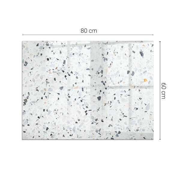 Rectangulaire plaque protection sol devant cheminée en verre Motif de pierre avec particules