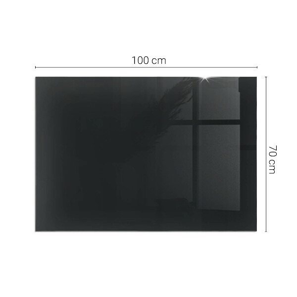 Rectangulaire plaque protection sol devant cheminée en verre Couleur noire