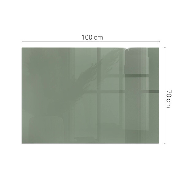 Rectangulaire plaque de sol en verre pour poêle Couleur olive