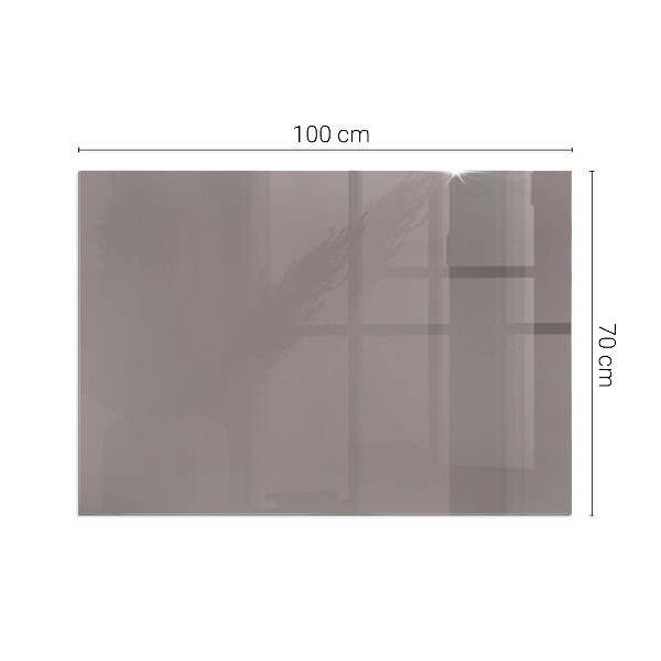 Rectangulaire plaque protection sol devant cheminée en verre Couleur beige