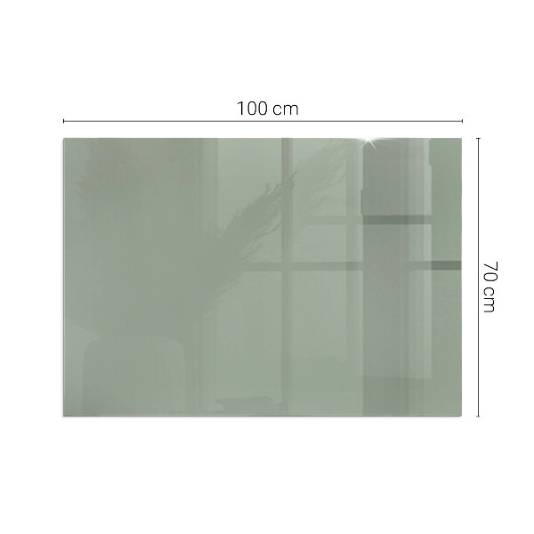 Rectangulaire plaque de sol en verre pour poêle Couleur gris-vert