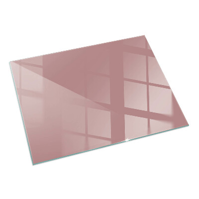 Rectangulaire plaque protection sol devant cheminée en verre Couleur rose