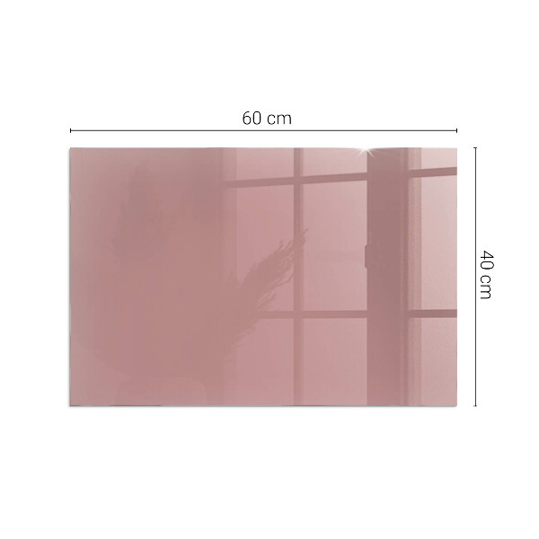Rectangulaire plaque protection sol devant cheminée en verre Couleur rose