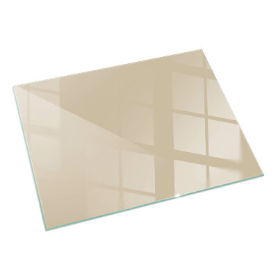 Rectangulaire plaque verre pour poêle Couleur beige