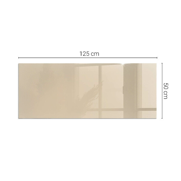 Rectangulaire plaque verre pour poêle Couleur beige