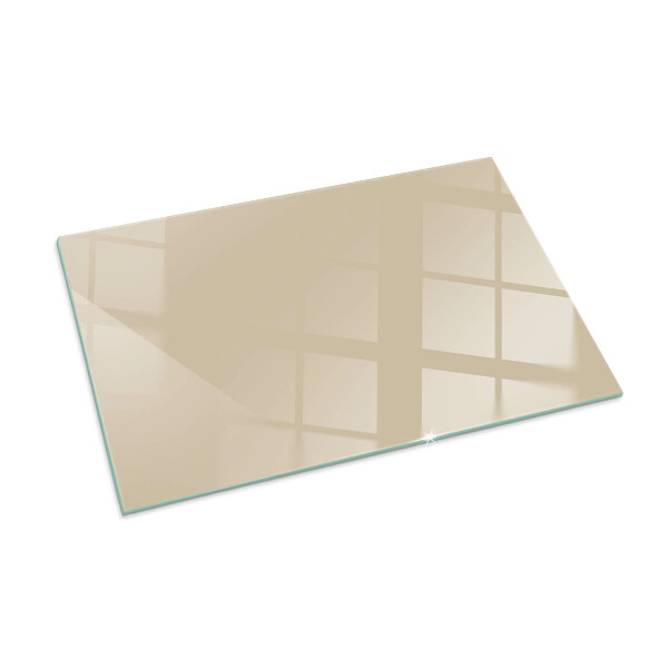 Rectangulaire plaque verre pour poêle Couleur beige