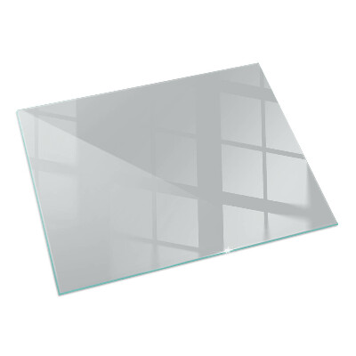 Rectangulaire plaque verre pour poêle Couleur gris clair