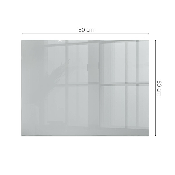 Rectangulaire plaque verre pour poêle Couleur gris clair