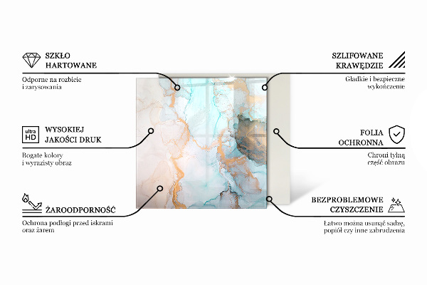 Hexagonale verre sous poêle à bois Motif bois naturel